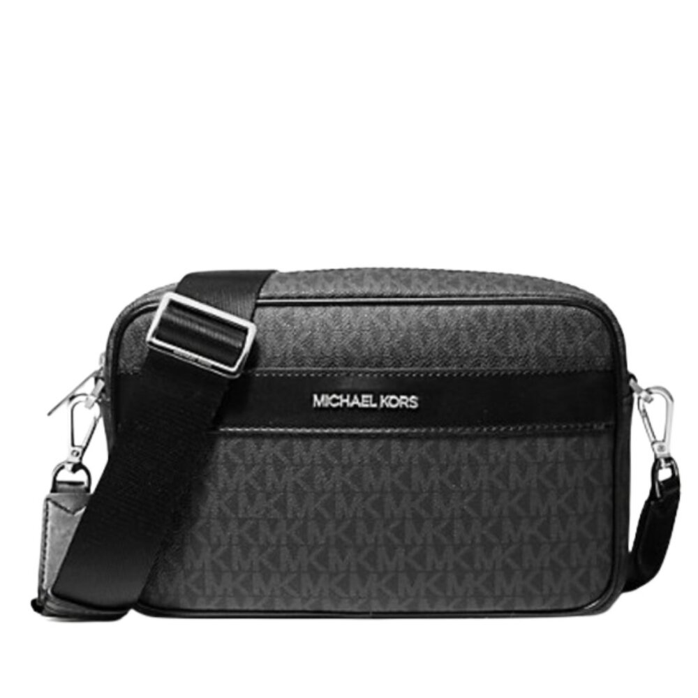 Michael Kors Kenly Black Large Crossbody with Matching Keychain Wallet